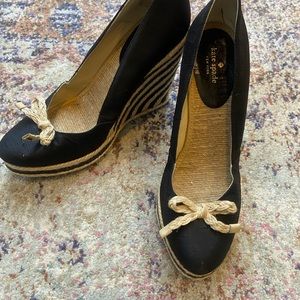 Kate Spade New York Espadrille Striped Wedges Sz 8 1/2